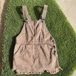 Free People Leopard Print Overalls woman’s size 6
